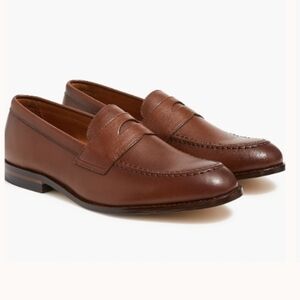 NWOB J. Crew Factory Men's Classic Penny Loafers Burnished Brown Size 8.5
